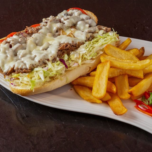 Cheesesteak Sub-Amoroso Roll.