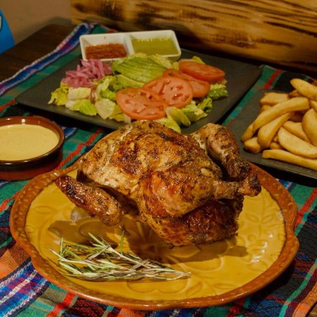 Two Whole Chickens & Four sides.