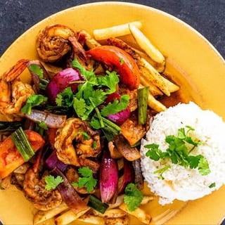 Tallarin Saltado de Camaron (Shrimp)