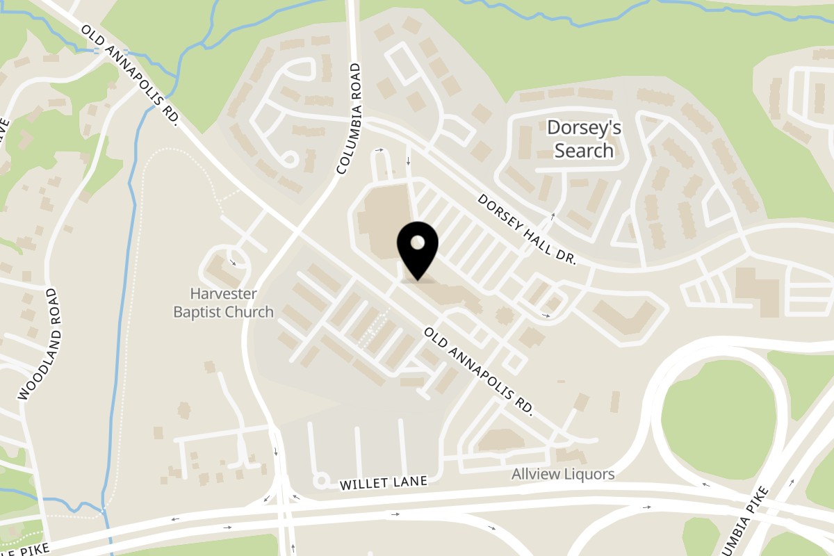 Map showing the location of Pipilinka on 4725 Dorsey Hall Dr #E in Ellicott City